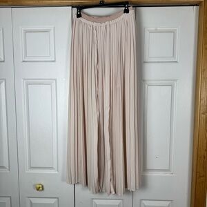 Cato Pleated Cream Maxi Skirt